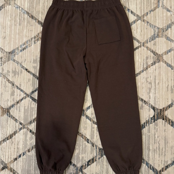 Brown High Waisted Dynamic Fleece Pintucked Sweatpants - Picture 5 of 5